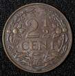 2 1/2 Cent Netherlands Wilhelmina Bronze 1929  KM# 150 (27 986) Uncertified