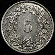 5 Rappen SWITZERLAND Nickel 1934 B  UNC/BU KM# 26b (23 985) unz