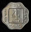 4 Annas India-British George V 1920 (B)  Bombay Mint Ch.XF Toned KM# 519 (27 570) Uncertified