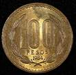 100 Pesos CHILE Aluminum-Bronze 1984  27mm UNC KM# 226.1 (26 940) unz