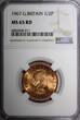 United Kingdom 1/2 Penny GREAT BRITAIN Elizabeth II 1967  NGC MS65 RD FULL RED KM# 896 (11)