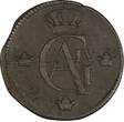 1 SKILLING SWEDEN 1805  OVERSTRUCK ON 2 ORE S.M. 1767 / FULL DATE KM#566 (17 304) Uncertified