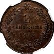 2 Centesimi Italy Vittorio Emanuele III Bronze 1903 R  NGC MS64 BN KM# 38 (050)