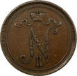 Finland Nicholas II Copper 1905 10 Penniä Mintage-500,000 KM# 14 (20 894) Uncertified