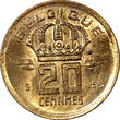 20 Centimes Belgium Baudouin I Bronze 1953  UNC KM# 146 (21 320) unz