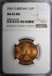 United Kingdom 1/2 Penny GREAT BRITAIN Elizabeth II 1967  NGC MS65 RD FULL RED KM# 896 (018)