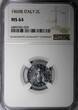 2 Lire ITALY Aluminum 1969 R  Mintage-310.000 NGC MS64 TOP GRADED KM# 94 (029)