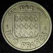 100 Francs MONACO Rainier III 1956  Paris Mint XF Toned KM# 134 (24 164) Uncertified