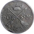 Sweden Adolf Frederick Copper 1763 2 Ore, S.M.Low Mintage-401,000 KM# 461 (4561) Uncertified