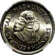 10 Cents South Africa Silver Jan van Riebeeck 1961  NGC MS64 1st Year KM# 60 (2)