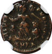 NUMMUS 379-395 AD EASTERN ROMAN Theodosius I,AD 379-395 AE4  /Christian VICTORY ANGEL NGC(8)