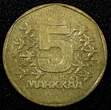 5 Markkaa FINLAND Aluminum-Bronze 1974  UNC/BU KM# 53 (24 020) unz