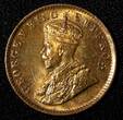 1/4 Anna India-British George V 1930 (C)  Calcutta BU RED TONED KM# 512 (27 733) Uncertified