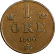Bronze Sweden Oscar II  1900 1 Ore UNC KM# 750 (21 890) unz