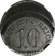 10 Pfennig 1916 Germany-Empire IRON (1916-23)  NGC MINT ERROR MS63 SCARCE KM# 20 (197)