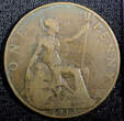 Guatemala 1 Penny Great Britain George V Bronze 1913  KM# 810 (23 598) Uncertified