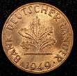 1 Pfennig Germany - Federal Republic 1949 J  Hamburg Mint BU KM# A101 (24 103) Uncertified