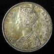 Rupee India-British Victoria Silver 1889 B incuse  XF .Nice Toned KM# 492 (559) Uncertified
