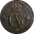 1 SKILLING SWEDEN Gustaf IV 1805  OVERSTRUCK ON 2 ORE (1743-1768) KM# 566(15 068) Uncertified