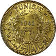1 Franc Tunisia 1340 (1921)  Chambers of Commerce ch.UNC Toned KM# 247 (21 433) unz