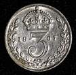 United Kingdom 3 Pence Great Britain Edward VII Silver 1907  KM# 797.2 (28 105) Uncertified
