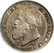 200 Reis Brazil Pedro II Silver 1867  XF+ Condition Toned KM# 471 (4080) Uncertified
