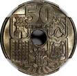 50 Centimos SPAIN Francisco Franco, Caudillo 1949 (56)  NGC MS64 KM# 777 (002)