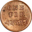 1831-1835 India-British BENGAL PRESIDENCY Copper (1831-35) 1 Pie Calcutta UNC KM# 58 (17) unz