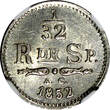 1/32 Riksdaler Sweden Oscar Silver 1852 AG  NGC MS62 Mint Luster KM# 681 (004)