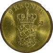 2 Kroner Denmark Frederik IX Aluminum-Bronze 1958 C S  NGC MS64 KM# 838.2 (172)