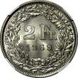 2 Francs Switzerland Copper-Nickel 1969 B  NGC MS65 KM# 21a.1 (054)
