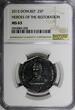 25 Pesos DOMINICAN REPUBLIC 2015  NGC MS63 Gregorio Luperón GEM BU KM# 107 (038)