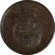 2 Skilling Denmark Frederik VI Copper 1815  Rigsbank Token XF KM# Tn4 (19 638) Uncertified