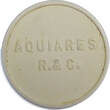 Costa Rica WhiteToken Hacienda AQUIARES R.&C. 31mm Countermark 