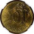 20 Pennia Finland Aluminum-Bronze 1969 S  Mintage-21.000 NGC MS66 TOP GRADE KM#47
