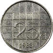 25 Cents Netherlands Nickel 1983  Beatrix KM# 204 (21 323) Uncertified
