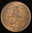 FINLAND Copper 1928 5 Penniä CHOICE UNC Toned KM# 22 (27 186) unz