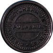 Token CHILE ND, MANUFACTURA DE PAPELES PULPERIA 20 c,Vulcanite Black 26.5 mm(6)