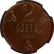 Bronze Norway Haakon VII  1949 2 Ore NGC UNC DETAILS KM# 371 (095) NGC unz DETAILS