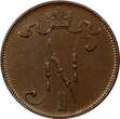 5 Pennia Finland Russian Nicholas II Copper 1911  Choice XF Condition KM# 15(09) Uncertified