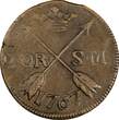 SWEDEN Adolf Frederick Copper 1767 2 Ore, S.M. Low Mintage-467,000 KM#461 (298) Uncertified
