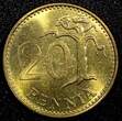 20 Pennia Finland Aluminum-Bronze 1964 S  UNC /BU Toned KM# 47 (24 153) unz