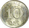 10 Öre SWEDEN Gustaf V Silver 1936 G  Long