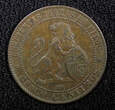 5 Centimos SPAIN Provisional Government Copper 1870 OM  KM#662 (22 481) Uncertified