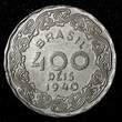 400 Reis Brazil Getúlio Dornelles Vargas 1940  WWII ISSUE KM# 547 ( 27 791) Uncertified