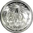 50 Centavos Mexico ESTADOS UNIDOS Silver 1944 M  NGC MS66 GEM GEM BU KM# 447 (41)