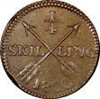 1/4 Skilling SWEDEN Gustav IV Adolf Copper 1803  aUNC KM# 564 (21 400)