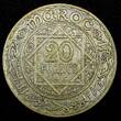 Mexico 20 Francs MOROCCO Mohammed V Silver 1352 (1933)  35mm ch.XF Toned Y# 39 (27 069) Uncertified