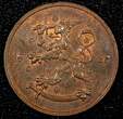 FINLAND Copper 1935 5 Penniä CHOICE UNC KM# 22 (24 005) unz