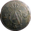 1 SKILLING SWEDEN COPPER 1805  OVERSTRUCK ON 2 ORE S.M.1766 FULL EARLY DATE(397) Uncertified